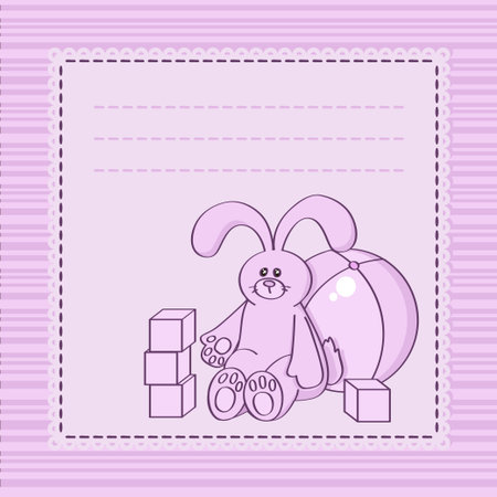 card with toysのイラスト素材