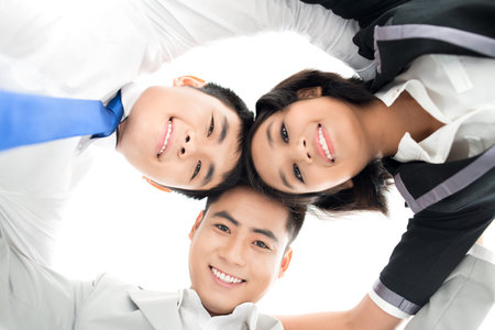 Conceptual shot of a business team working in unityの写真素材