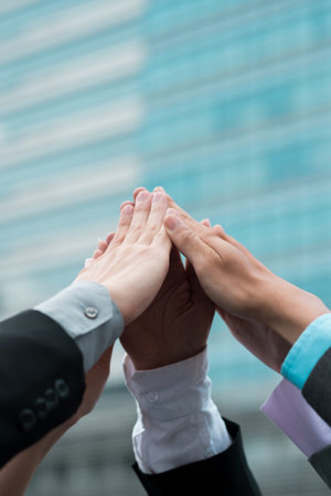Close-up of human hands holding together