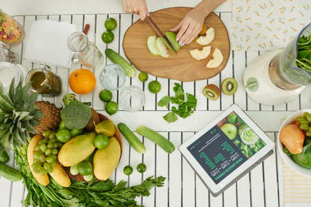 Following smoothie recipeの写真素材