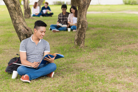 Student with book