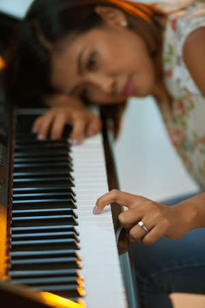Tired of playingの写真素材