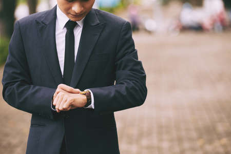 Checking timeの写真素材