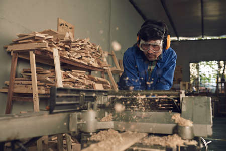 Working in workshopの写真素材