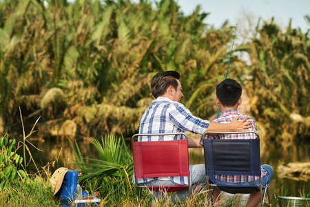 Teaching fishingの写真素材