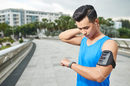 Checking results after morning run