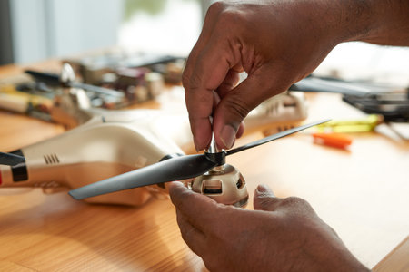 Fixing drone propeller