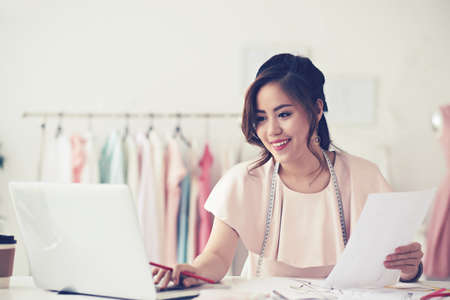 Pretty fashion designerの写真素材