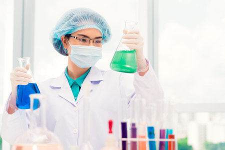 Portrait of  laboratorian working on vaccine