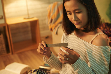 Filing nailsの写真素材