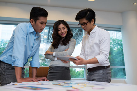 Vietnamese creative team working on application