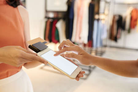 Paying for purchaseの写真素材