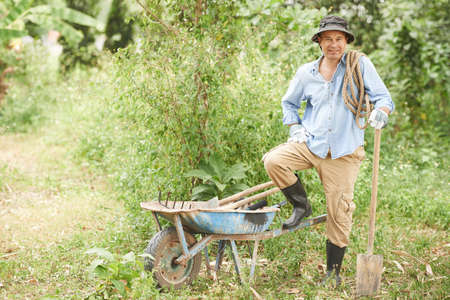 Cheerful farmerの写真素材