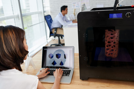 Choosing shape for printingの写真素材