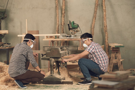 Sawing planks