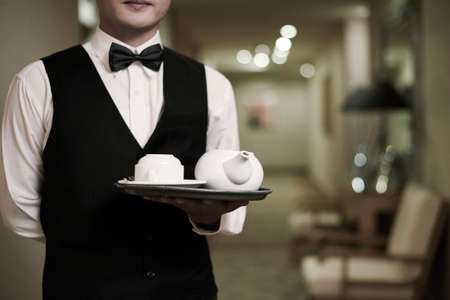 Serving teaの写真素材