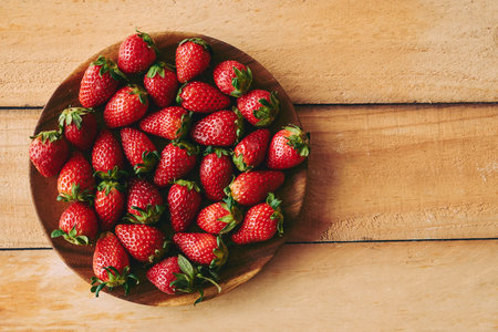 Plate of berriesの写真素材