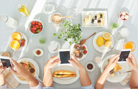 Always with smartphonesの写真素材