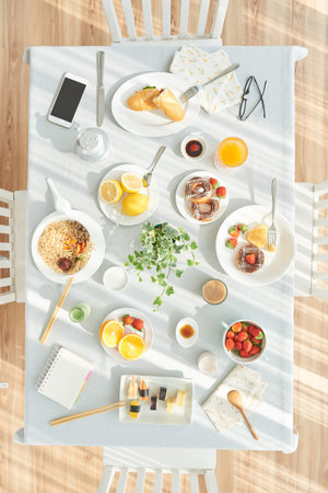 Breakfast tableの写真素材