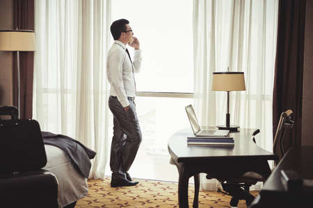 Businessman on phoneの写真素材