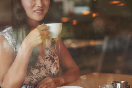 Morning in cafeの写真素材