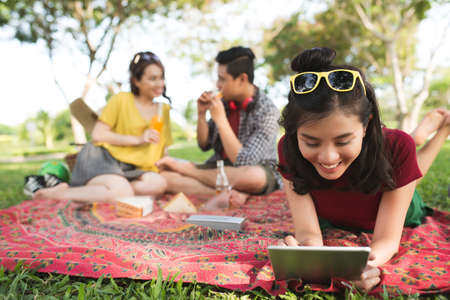 At the picnicの写真素材