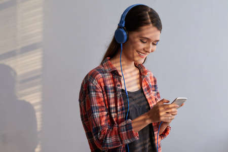 Enjoying musicの写真素材