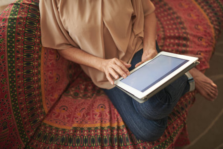 Using tablet
