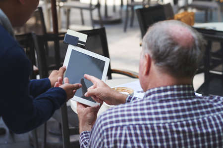 Confirming paymentの写真素材