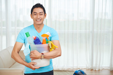 Ready to clean everythingの写真素材