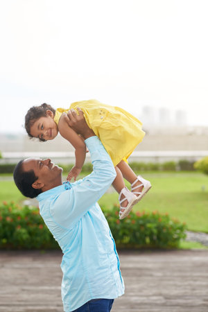 Playing with Daughter Outdoors