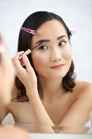 Drawing perfect eyebrowsの写真素材