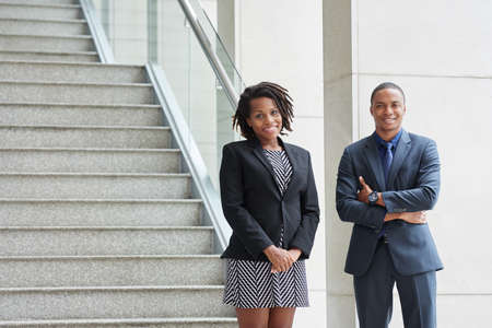 Confident cheerful business peopleの写真素材