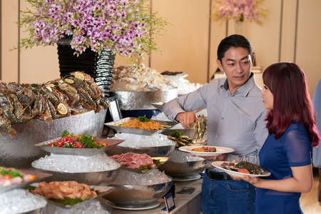 Att seafood buffetの写真素材