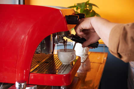 Making good coffeeの写真素材