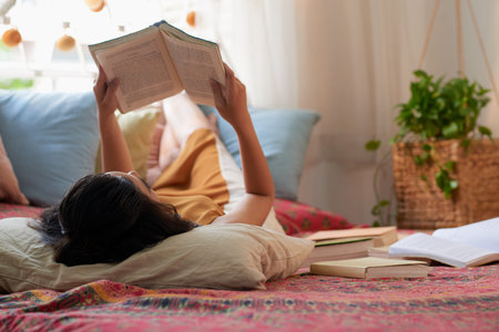 Resting with book