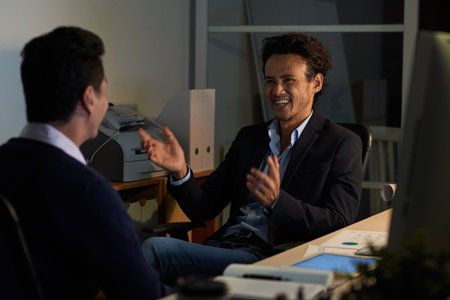 Joking coworkersの写真素材