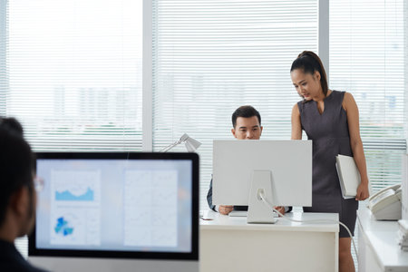 Discussing projectの写真素材