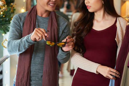 Couple shopping togetherの写真素材