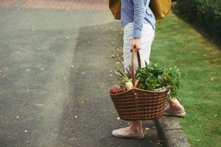 After grocery shoppingの写真素材