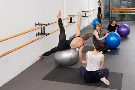 Showing new exerciseの写真素材