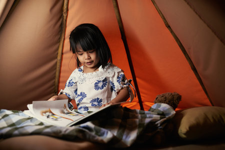 Girl reading a book