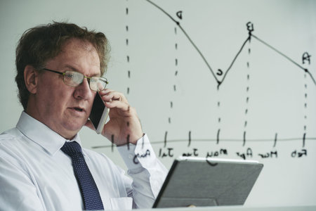 Businessman on the phoneの写真素材