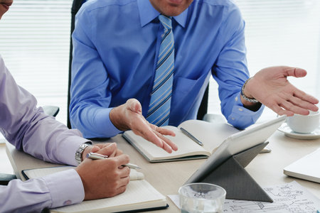 Discussing annual report