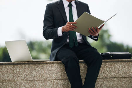 Checking agreementの写真素材