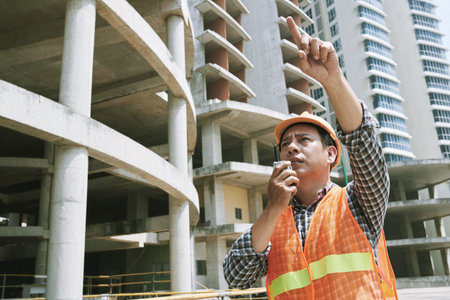 Contractor giving instructions