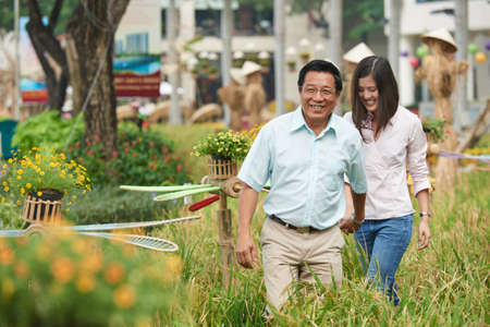 Spending weekend in the parkの写真素材