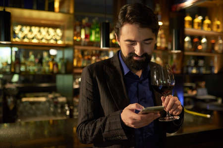 Resting in barの写真素材