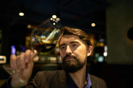 Assessing wine qualityの写真素材