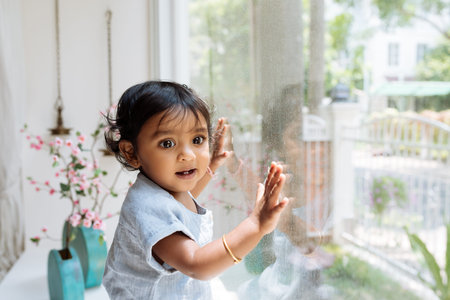 Curious babyの写真素材